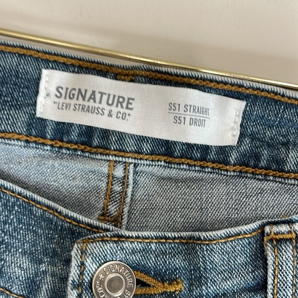 Signature Levi Strauss & Co Men’s S51 Straight Leg Jeans Medium Wash Denim 32 34 - Picture 5 of 10